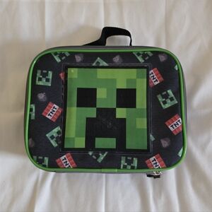 NWOT Minecraft Creeper Kids Lunch Bag - Gamer Print